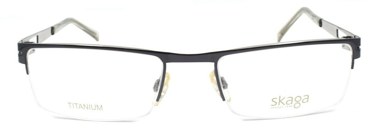 2-Skaga 3717-U Jon 509 Men's Glasses Frames Half Rim TITANIUM 53-20-140 Gunmetal-IKSpecs
