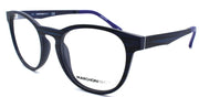 3-Marchon M-1502 412 Eyeglasses Frames 50-19-140 Matte Navy + 2 Magnetic Clip Ons-886895484374-IKSpecs