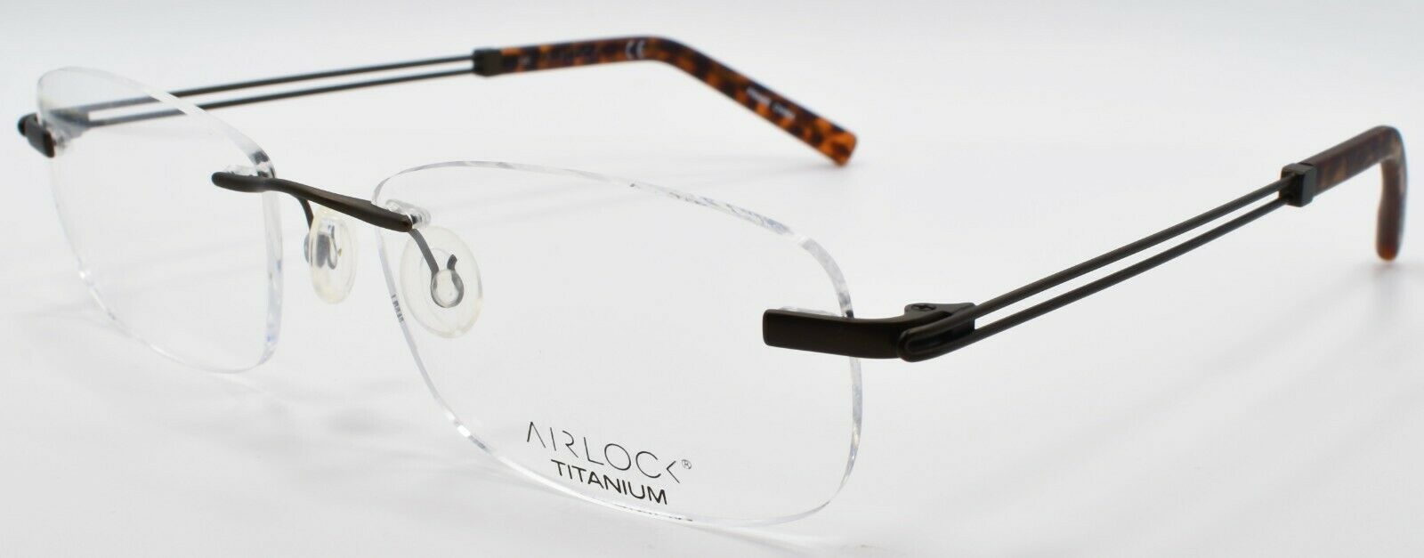 1-Airlock Dignity 203 301 Men's Eyeglasses Frames Rimless 53-18-140 Dark Olive-886895380072-IKSpecs