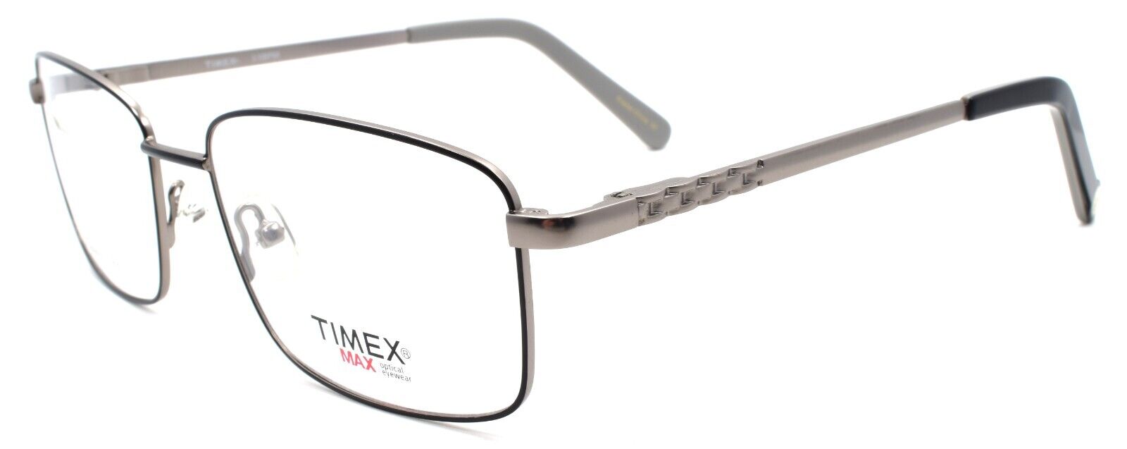 1-Timex 3:08 PM Men's Eyeglasses Frames Large 57-18-145 Black / Gunmetal-715317151719-IKSpecs