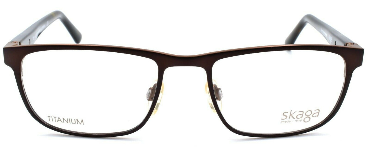2-Skaga 2511 Lauri 5201 Men's Eyeglasses Frames TITANIUM 51-18-140 Brown-Does not apply-IKSpecs