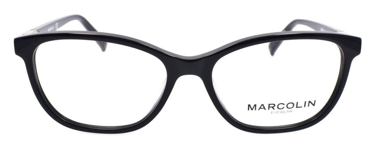 Marcolin MA5030 001 Women's Eyeglasses Frames Cat Eye 51-15-145 Black