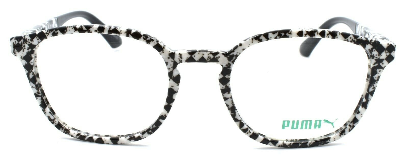 2-PUMA PU0118O 001 Unisex Eyeglasses Frames 49-20-145 Black / White-889652063966-IKSpecs