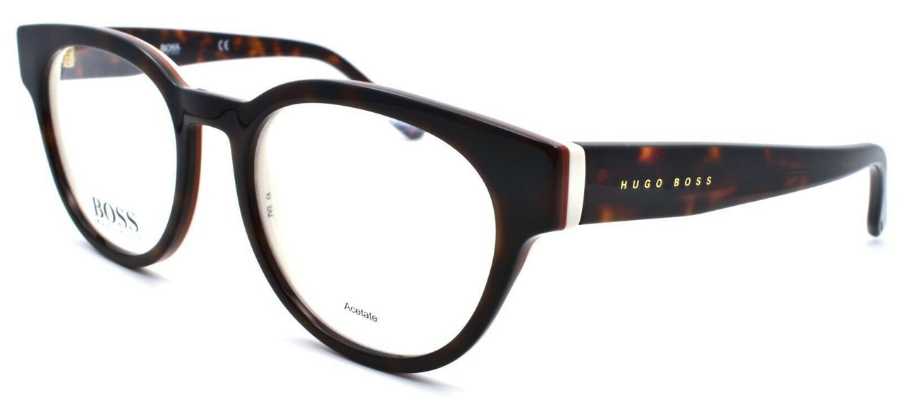 1-BOSS by Hugo Boss 0889 0T9 Eyeglasses Frames 51-19-140 Havana Brick Ivory-762753535436-IKSpecs