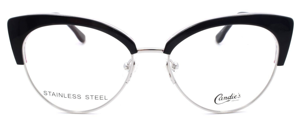 Candies CA0172 001 Women's Eyeglasses Frames Cat Eye 51-16-140 Black / Silver