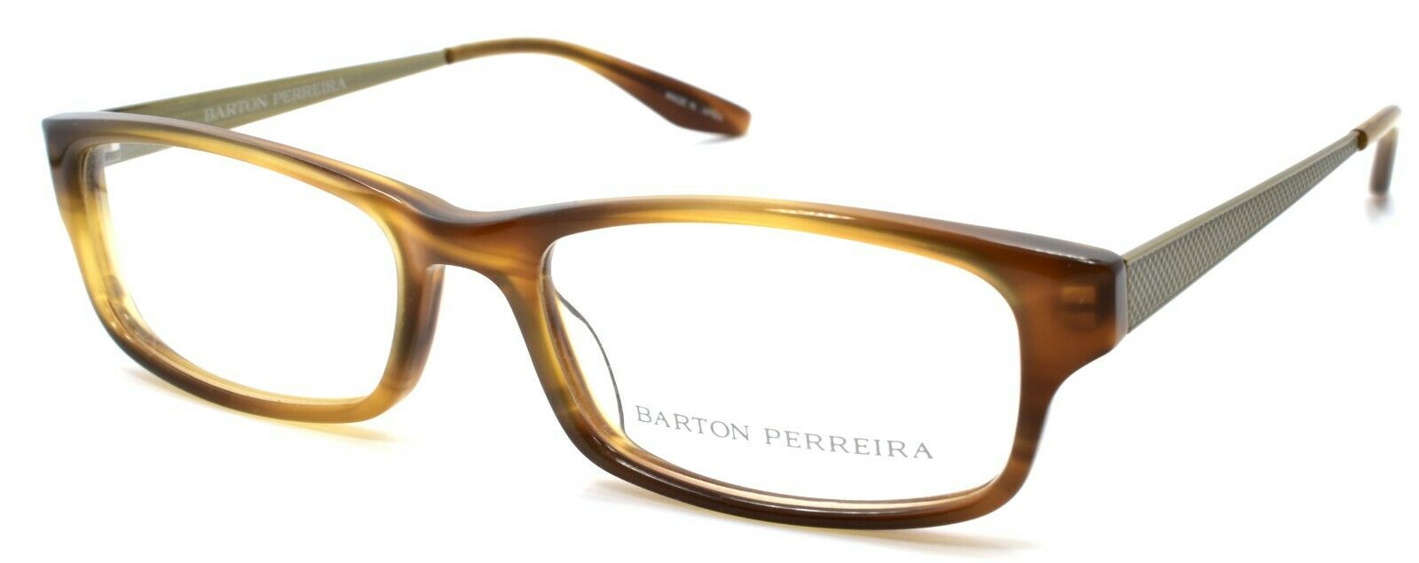 1-Barton Perreira Nickelas Men's Eyeglasses Frames 53-17-145 Umber Tortoise-672263039051-IKSpecs