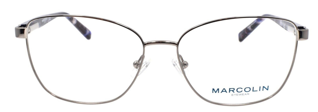 Marcolin MA5031 008 Women's Eyeglasses Frames 54-15-140 Shiny Gunmetal