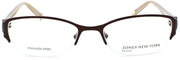2-Jones New York JNY J128 Women's Eyeglasses Half-rim Petite 48-16-130 Brown-751286206456-IKSpecs