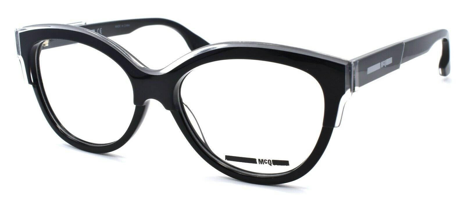 1-McQ Alexander McQueen MQ0026O 001 Women's Eyeglasses 53-16-140 Black / Clear-889652010755-IKSpecs