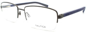 1-Nautica N7312 030 Men's Eyeglasses Frames Half-rim 58-18-145 Matte Gunmetal-688940465426-IKSpecs