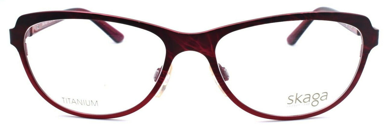 2-Skaga 2505 Risti 5401 Women's Eyeglasses TITANIUM 53-16-135 Dark Red-IKSpecs