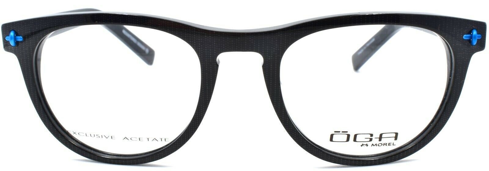 2-OGA by Morel 7949O NB010 Men's Eyeglasses Frames 51-21-125 Shiny Black France-3604770882568-IKSpecs