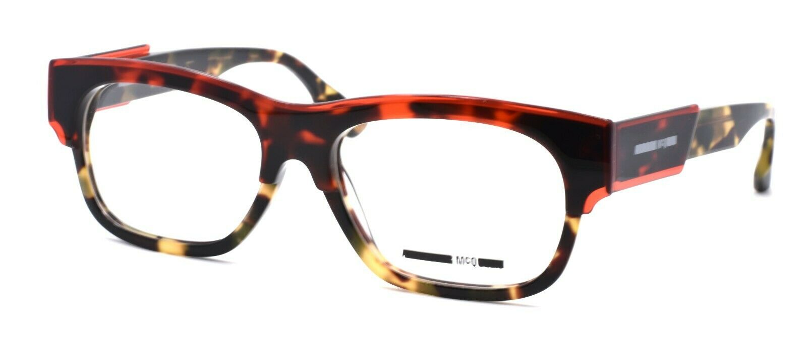 1-McQ Alexander McQueen MQ0027O 003 Unisex Eyeglasses 52-16-145 Red / Tortoise-889652010816-IKSpecs