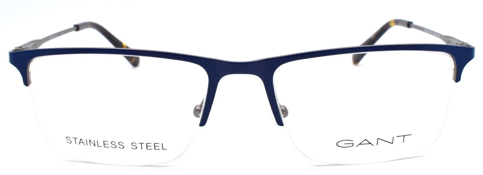 2-GANT GA3243 091 Men's Eyeglasses Frames Half-rim 53-18-140 Matte Blue-889214254641-IKSpecs