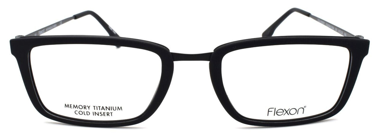 2-Flexon E1084 001 Men's Eyeglasses Frames Black 51-20-140 Memory Titanium-883900200240-IKSpecs