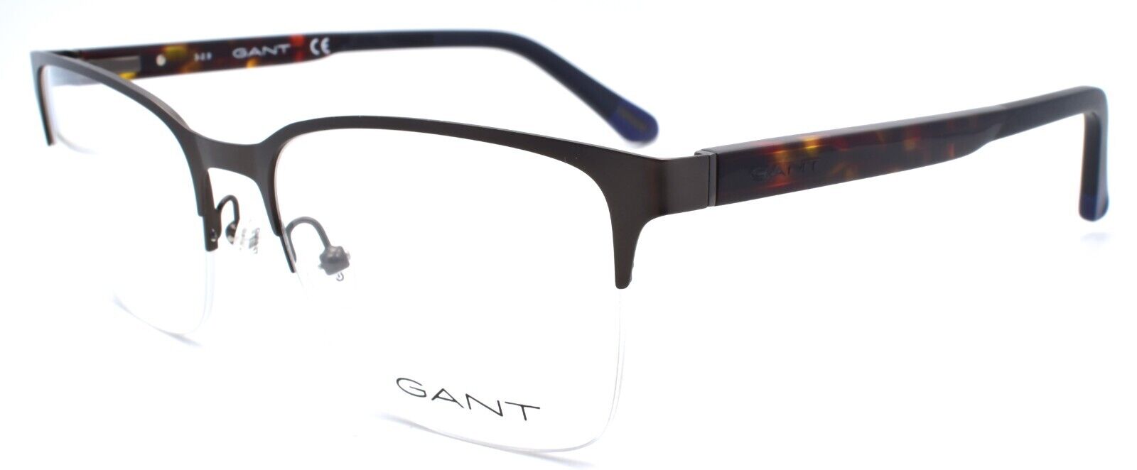 1-GANT GA3202 009 Men's Eyeglasses Frames Half-rim 55-18-140 Matte Gunmetal-889214107206-IKSpecs