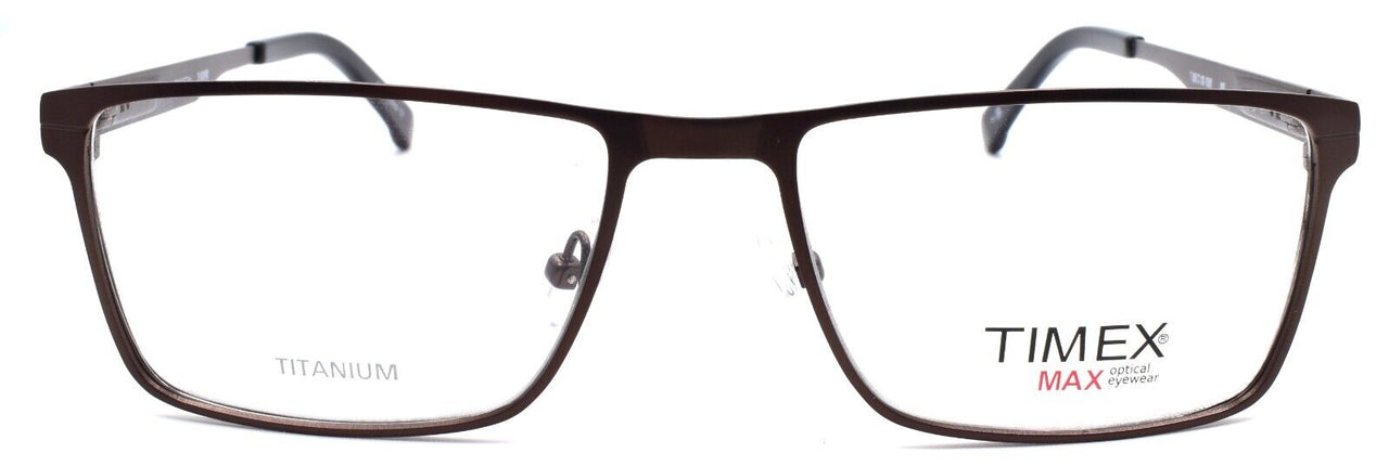 2-Timex 2:41 PM Men's Eyeglasses Titanium Large 56-18-150 Brown-715317011501-IKSpecs