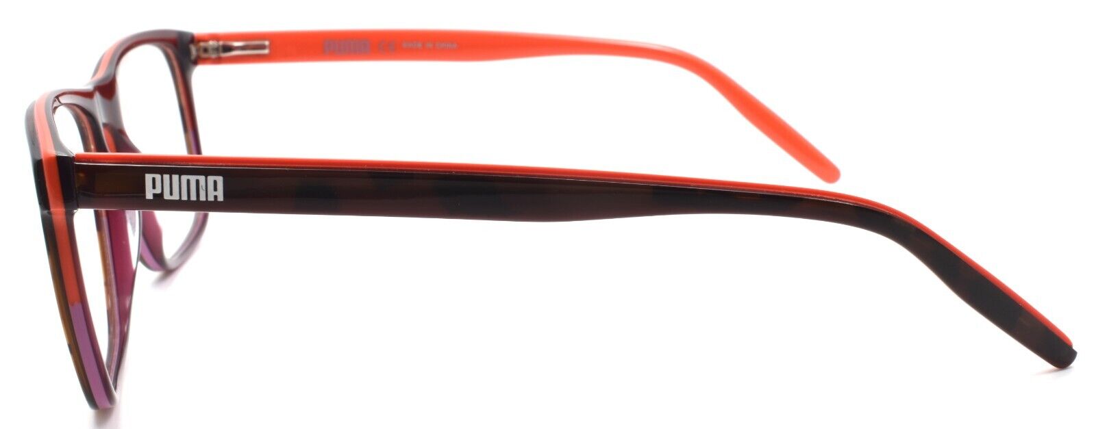 3-PUMA PU0239O 004 Men's Eyeglasses Frames 55-18-145 Brown Havana / Red-889652221205-IKSpecs