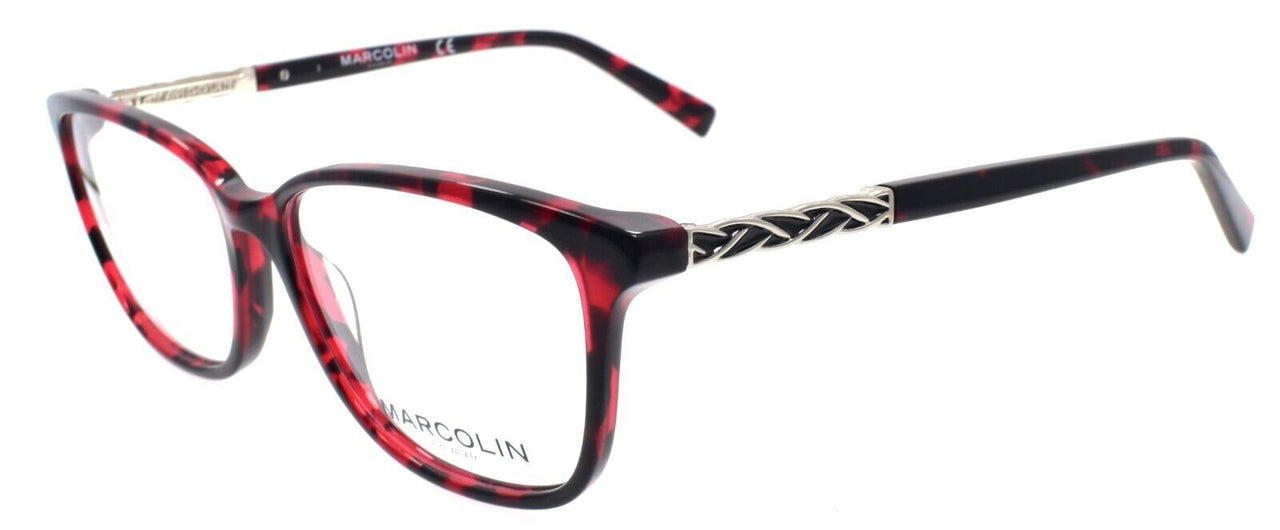 Marcolin MA5027 054 Women's Eyeglasses Frames 55-14-140 Red Havana
