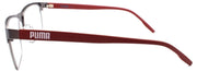 3-PUMA PE0137O 004 Men's Eyeglasses Frames 56-17-140 Ruthenium / Burgundy-889652291611-IKSpecs