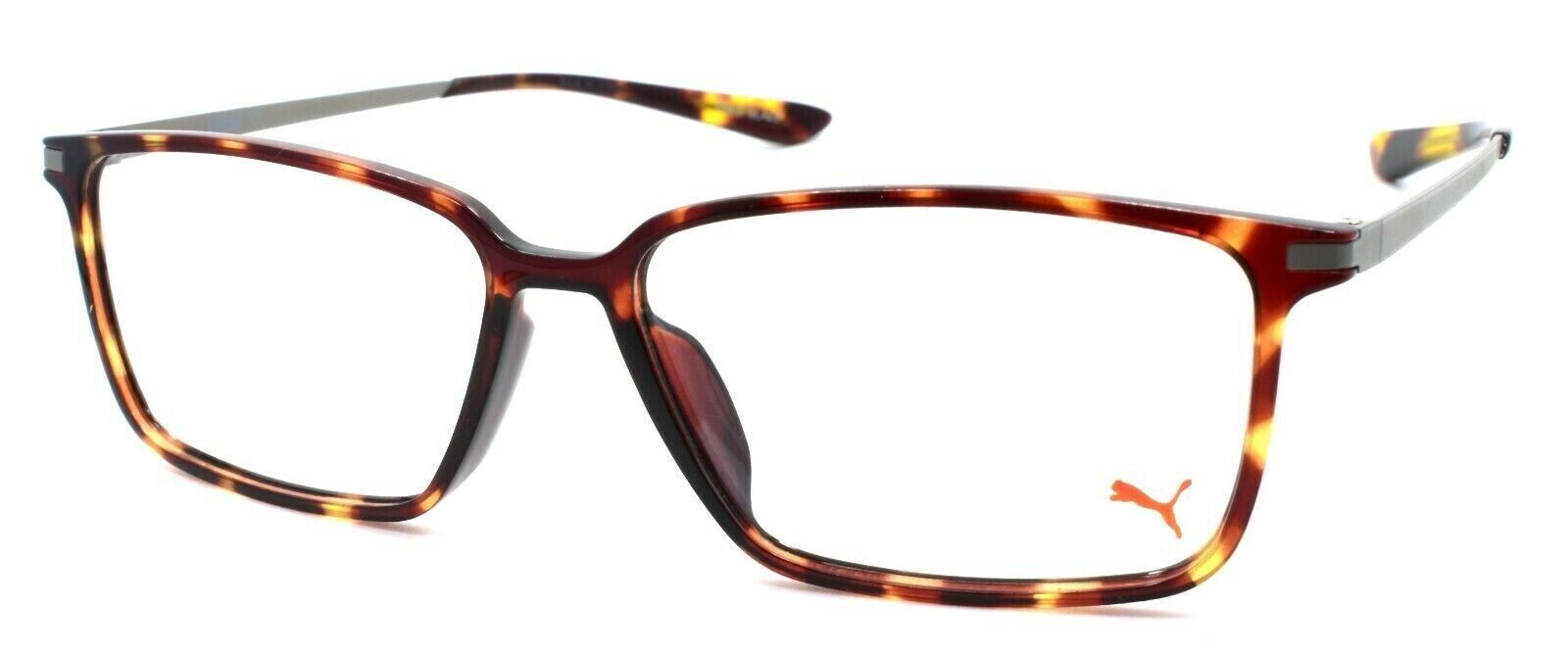 1-PUMA PU0114O 002 Eyeglasses Frames 55-14-145 Havana / Silver-889652063577-IKSpecs