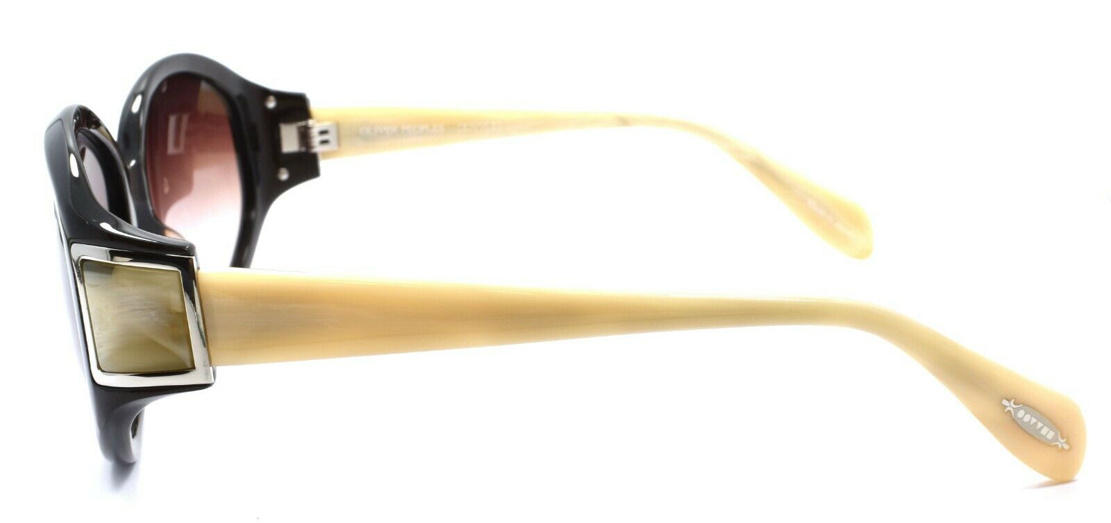 3-Oliver Peoples Rosina BNHRN Women's Sunglasses Brown Ivory Horn / Gradient JAPAN-Does not apply-IKSpecs