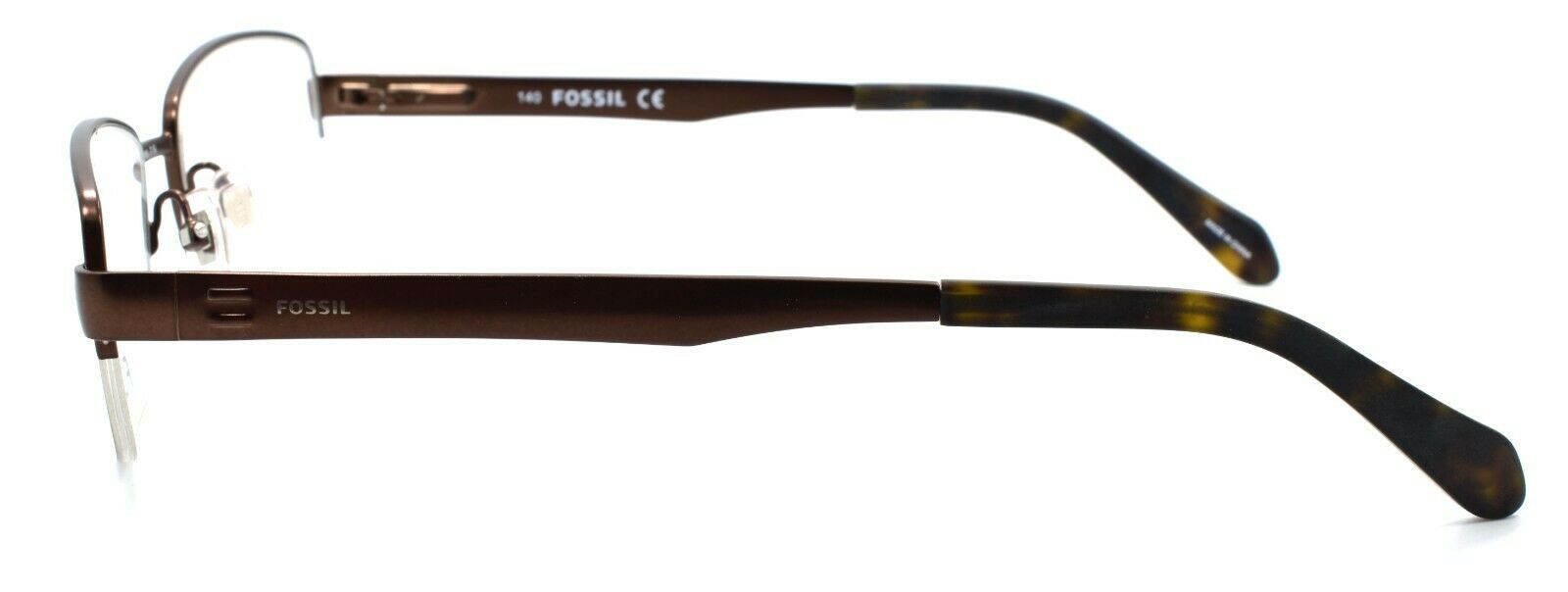 3-Fossil Aldo 0JYS Men's Eyeglasses Frames Half-rim 52-18-140 Matte Dark Brown-716737462034-IKSpecs
