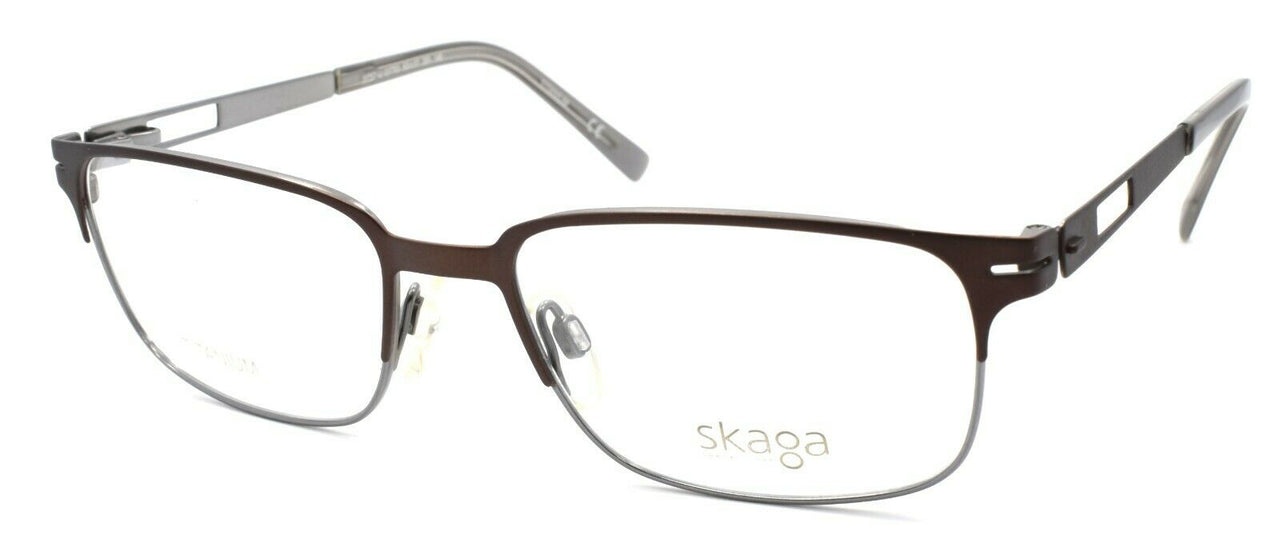 1-Skaga 3737-U Otto 201 Men's Eyeglasses Frames TITANIUM 53-17-140 Brown ITALY-IKSpecs