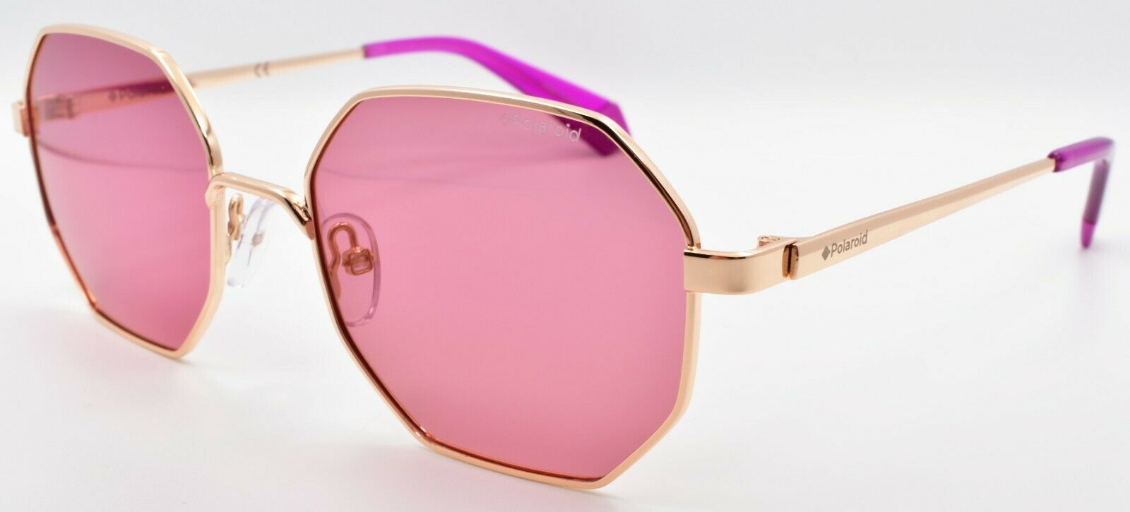 1-Polaroid PLD6067/S YEPA2 Women's Sunglasses Octagon Gold / Pink Polarized-716736130620-IKSpecs