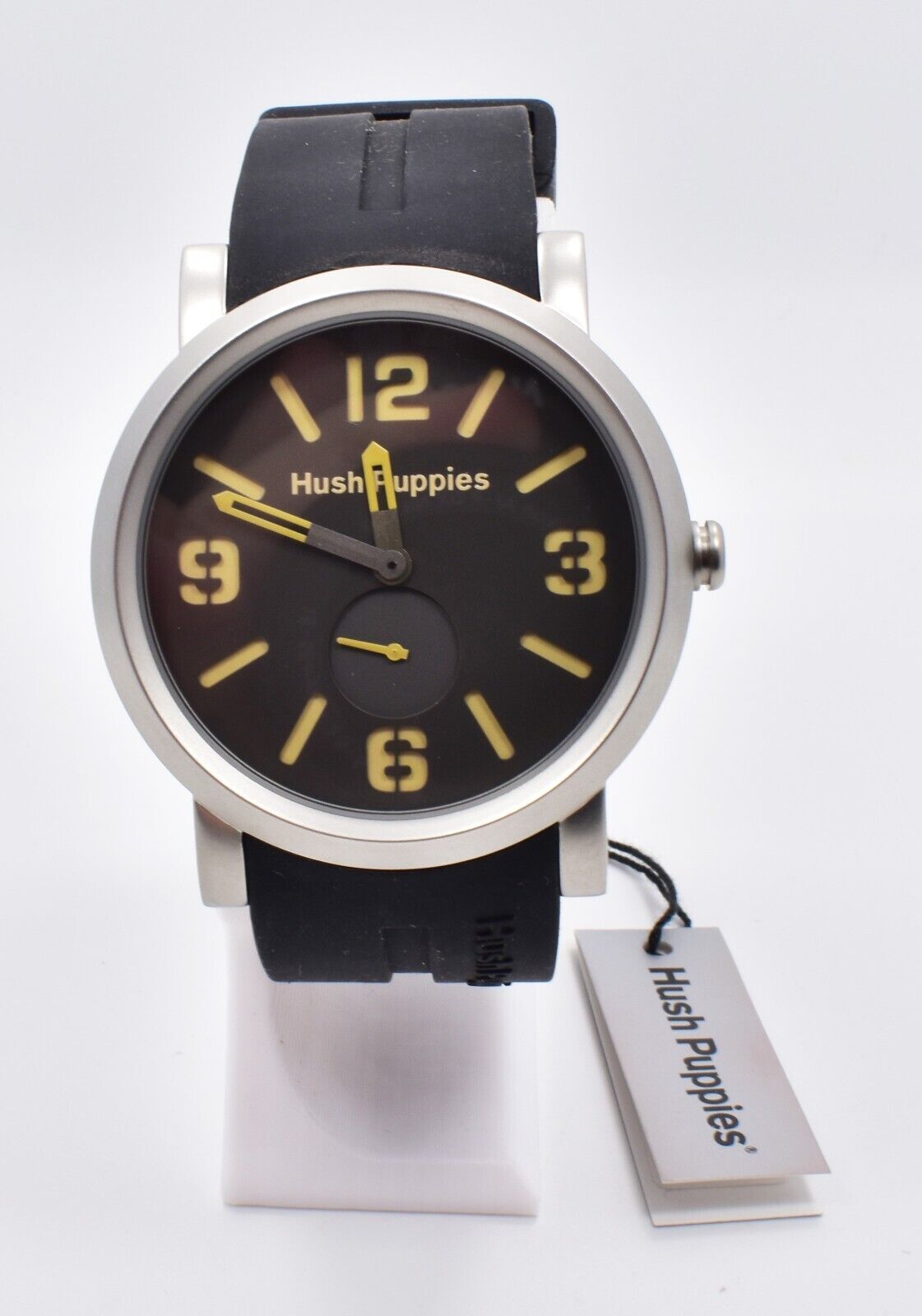 Hush Puppies HP.3670M.9515 Men's Watch Quartz Rubber Small Seconds NOS w/ Box