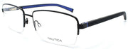 1-Nautica N7312 005 Men's Eyeglasses Frames Half-rim 58-18-145 Matte Black-688940465389-IKSpecs
