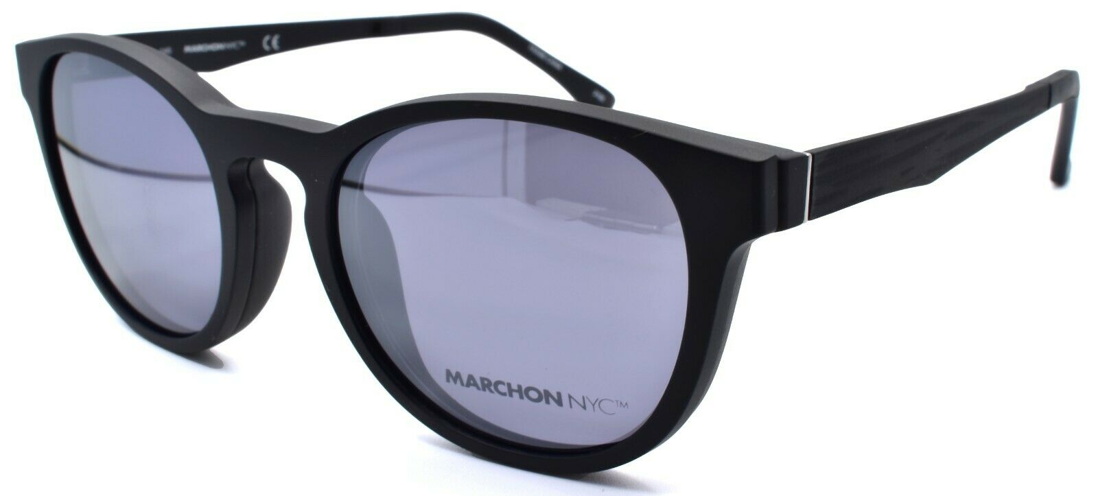 1-Marchon M-1502 002 Eyeglasses Frames 50-19-140 Matte Black + 2 Magnetic Clip Ons-886895484350-IKSpecs