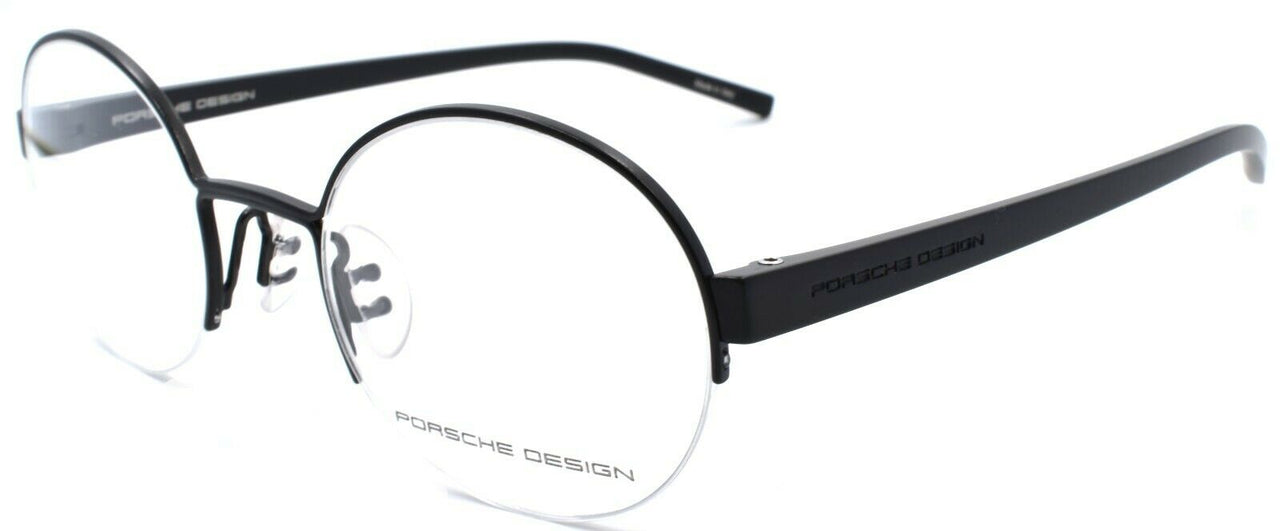 1-Porsche Design P8350 A Eyeglasses Frames Half-rim Round 48-22-140 Black-4046901601447-IKSpecs
