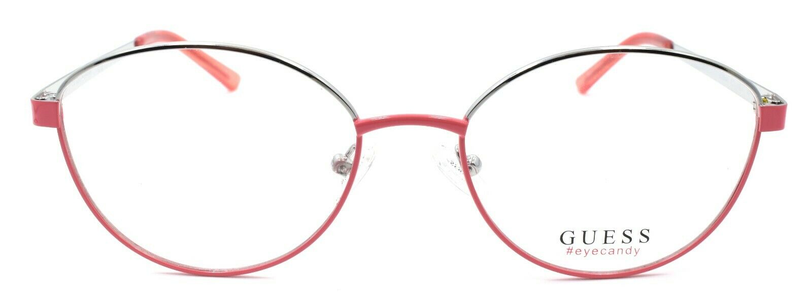 2-GUESS GU3043 072 Eye Candy Women's Eyeglasses Frames 51-17-140 Shiny Pink-889214044624-IKSpecs