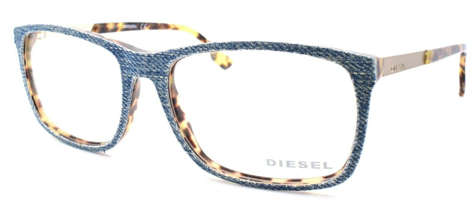 1-Diesel DL5166 053 Men's Eyeglasses Frames 55-16-145 Blonde Havana / Blue Denim-664689683697-IKSpecs