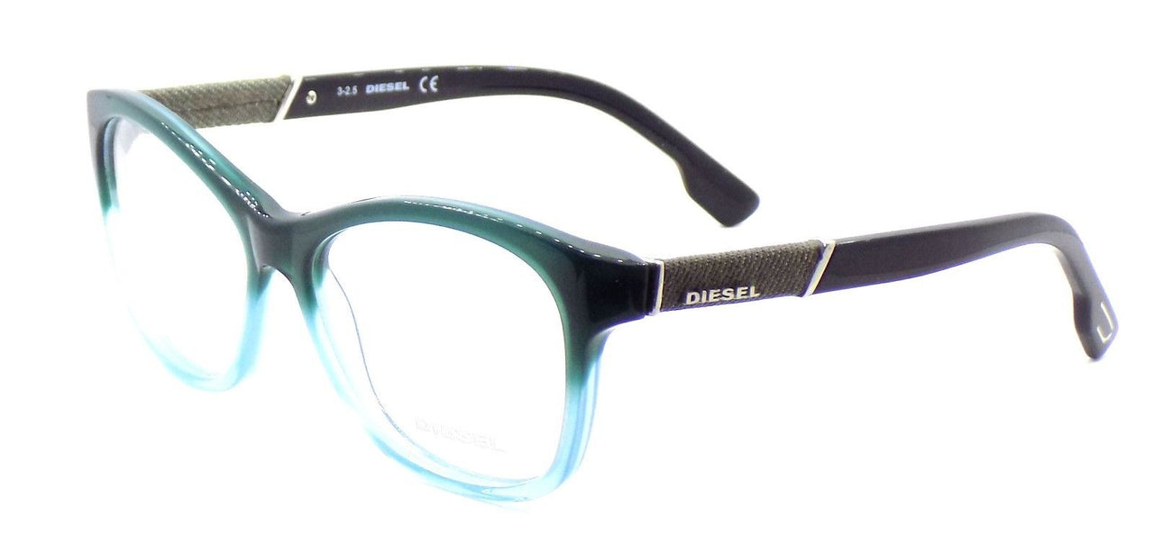 1-DIESEL DL5085 098 Eyeglasses Frames 54-14-140 Dark Green Azure / Grey Denim-664689614394-IKSpecs