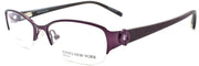 1-Jones New York JNY J128 Women's Eyeglasses Half-rim Petite 48-16-130 Plum-751286206470-IKSpecs