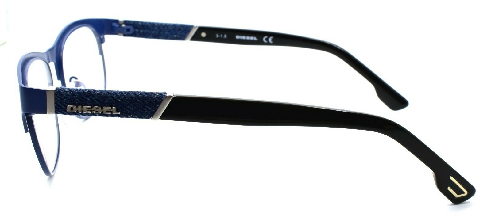 3-Diesel DL5125 091 Unisex Eyeglasses Frames 52-17-145 Matte Blue Silver / Denim-664689666980-IKSpecs