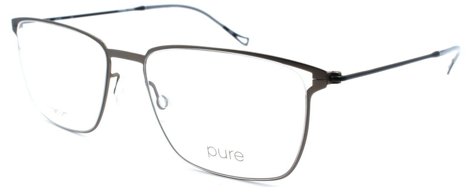 1-Marchon Airlock Pure P-4004 035 Men's Eyeglasses Titanium 54-17-145 Gunmetal-886895473118-IKSpecs