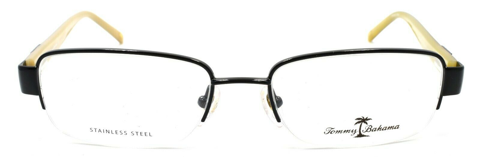 2-Tommy Bahama TB4011 001 Men's Eyeglasses Frames Half-rim 54-18-145 Black-788678016607-IKSpecs