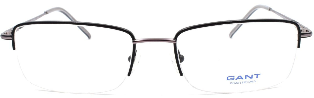 2-GANT G Clinton BLK/GUN Men's Eyeglasses Frames Half-rim 57-19-145 Black Gunmetal-715583283312-IKSpecs