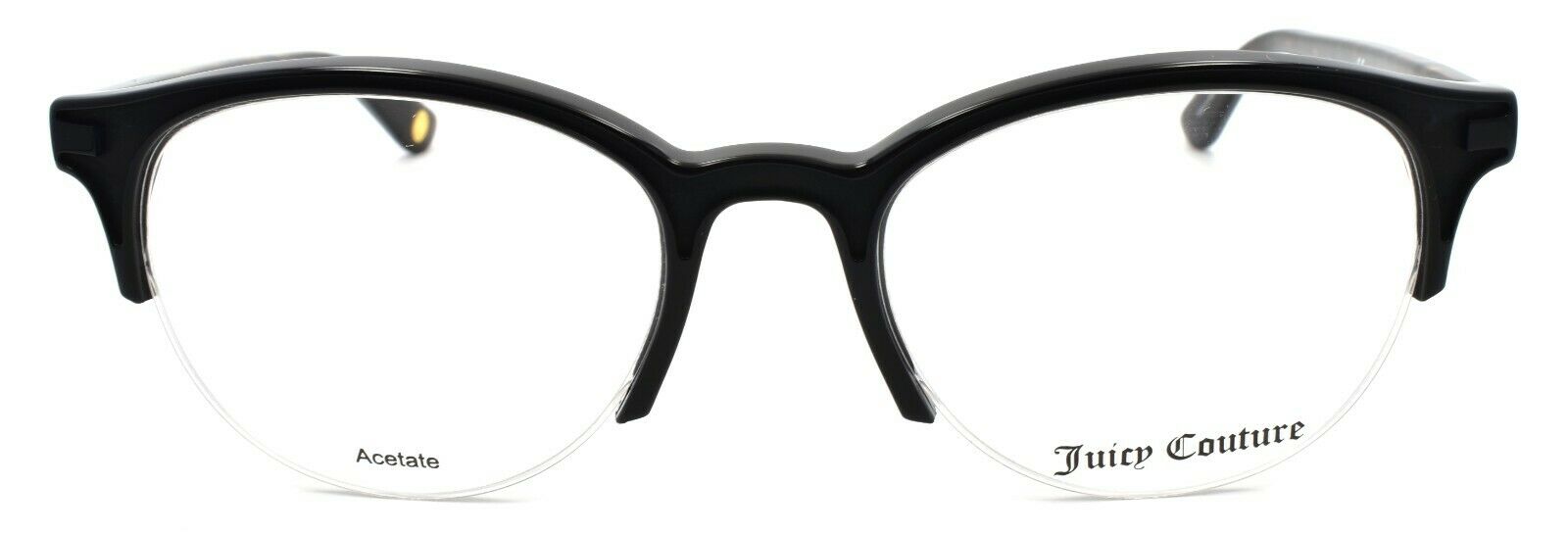 2-Juicy Couture JU164 00AB Women's Eyeglasses Half-rim 50-19-135 Black / Havana-762753441928-IKSpecs