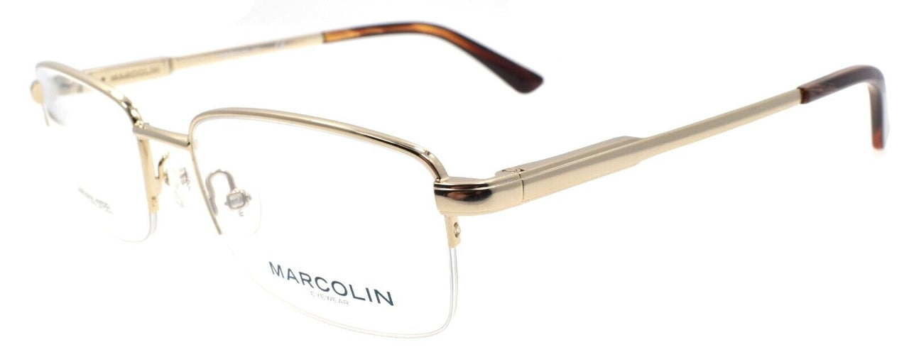 Marcolin MA3002 032 Men's Eyeglasses Frames Half Rim 54-19-145 Pale Gold