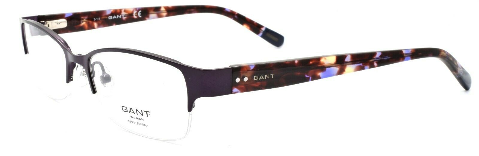 1-GANT GW Eliza SPUR Women's Half-rim Eyeglasses Frames 51-17-135 Satin Purple-715583703421-IKSpecs