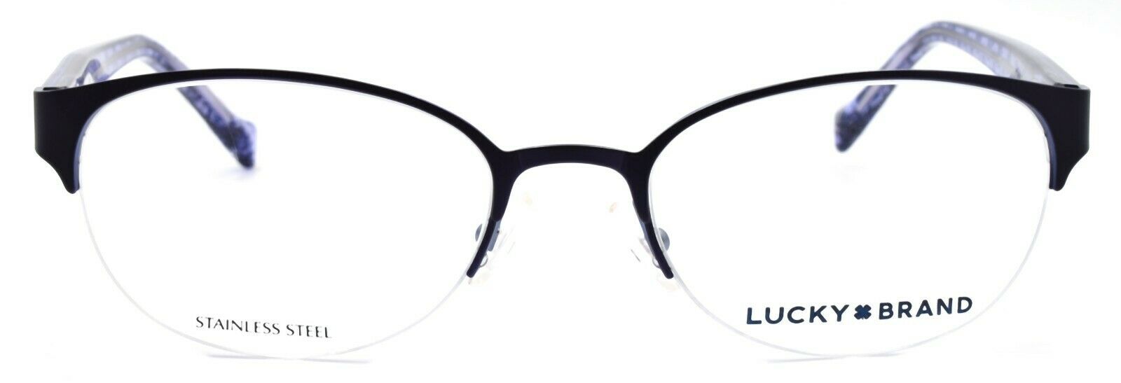 2-LUCKY BRAND Coastal Women's Eyeglasses Frames Half-rim 49-18-135 Purple + CASE-751286249415-IKSpecs