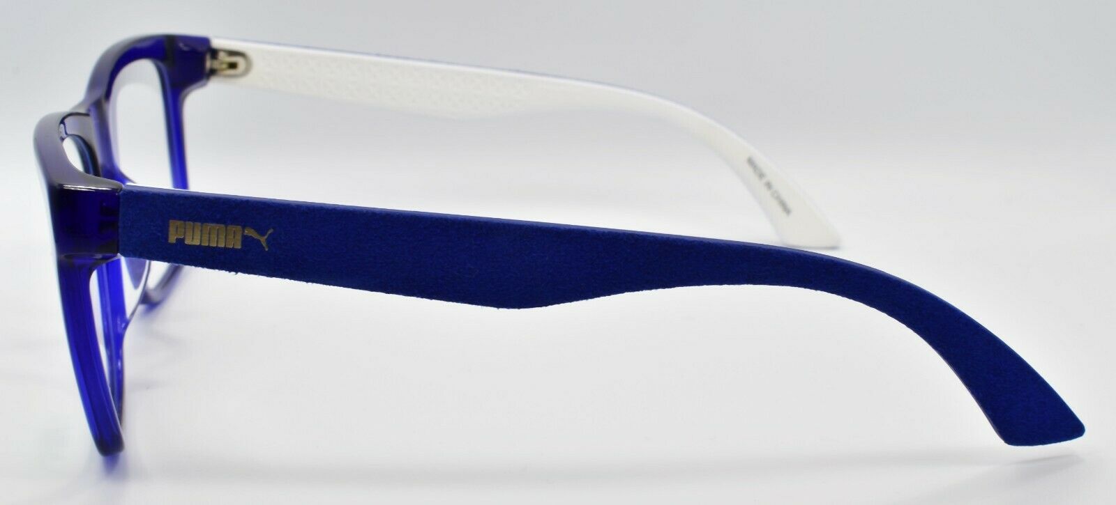 3-PUMA PU0044OA 004 Unisex Eyeglasses Frames 56-16-140 Blue w/ Suede-889652015378-IKSpecs