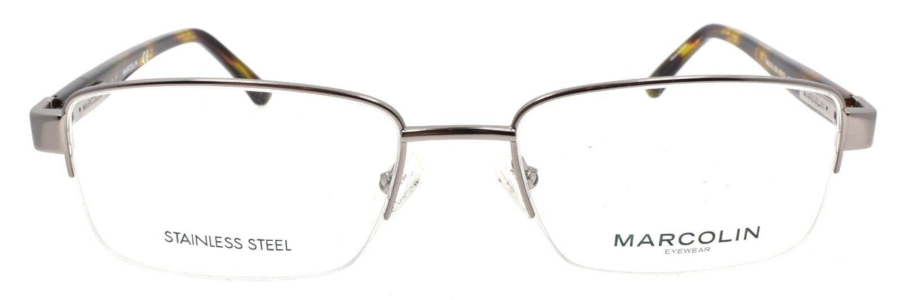 Marcolin MA3012 009 Men's Eyeglasses Frames Half Rim 57-19-145 Gunmetal