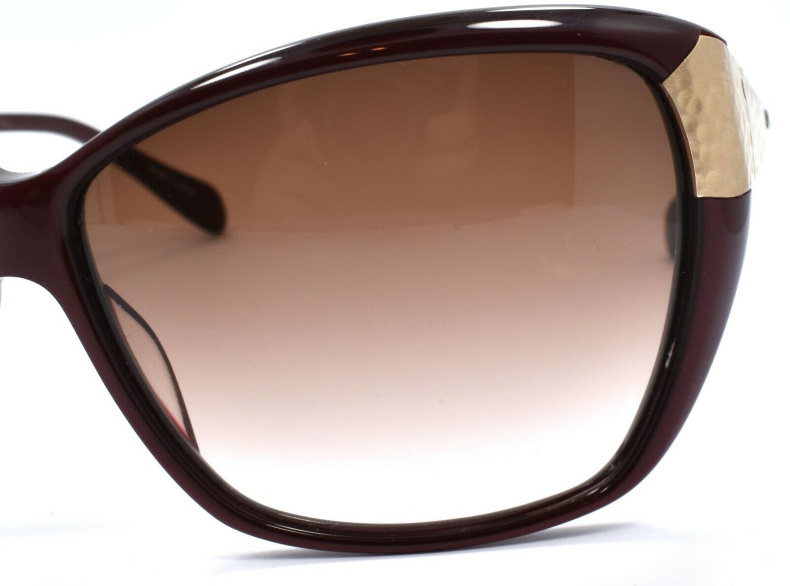 4-Oliver Peoples Skyla ROC Women's Sunglasses Cat Eye Burgundy & Gold / Brown-Does not apply-IKSpecs