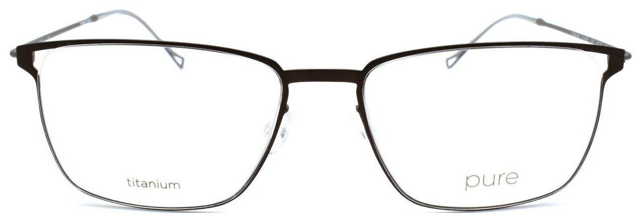 2-Marchon Airlock Pure P-4004 210 Men's Eyeglasses Frames Titanium 54-17-145 Brown-886895473125-IKSpecs