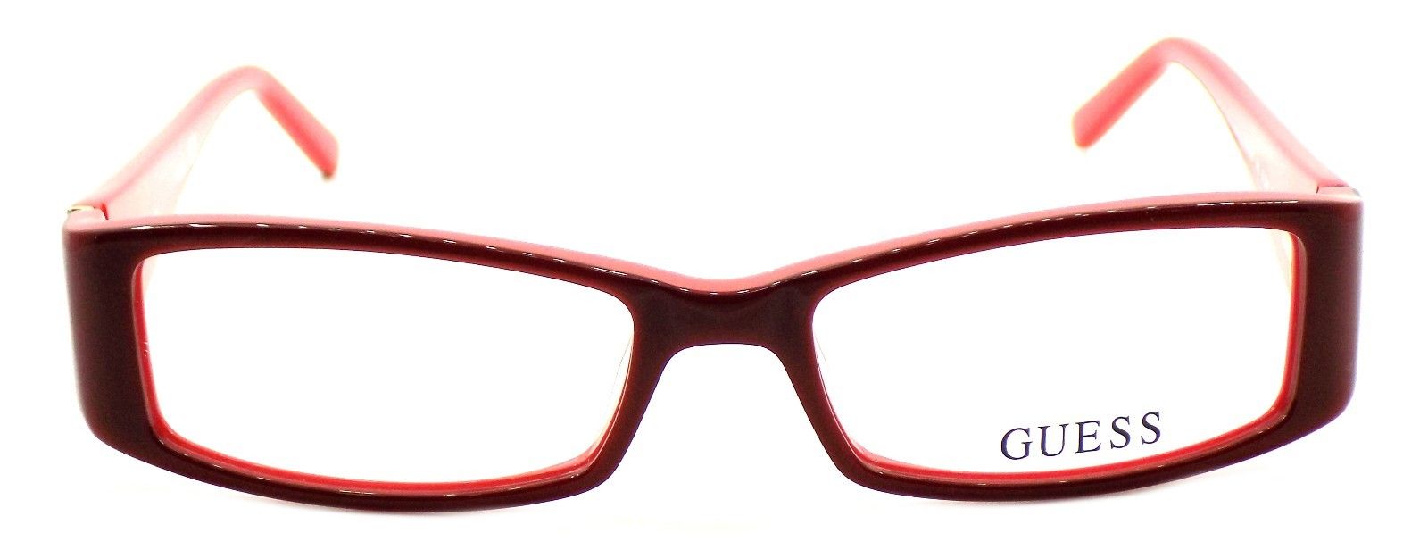 2-GUESS GU2537 066 Women's Plastic Eyeglasses Frames 51-16-135 Red + CASE-664689800544-IKSpecs